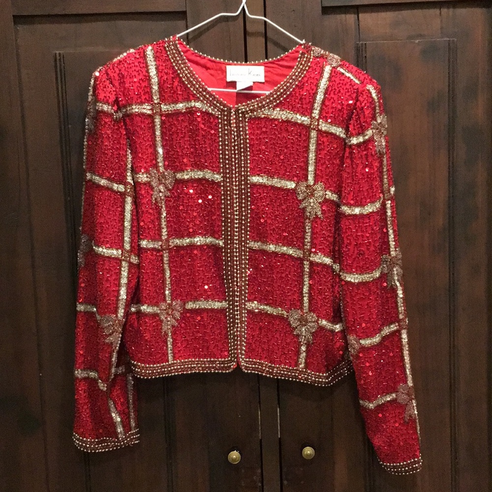 Vintage Laurence Kazar New York sequin jacket